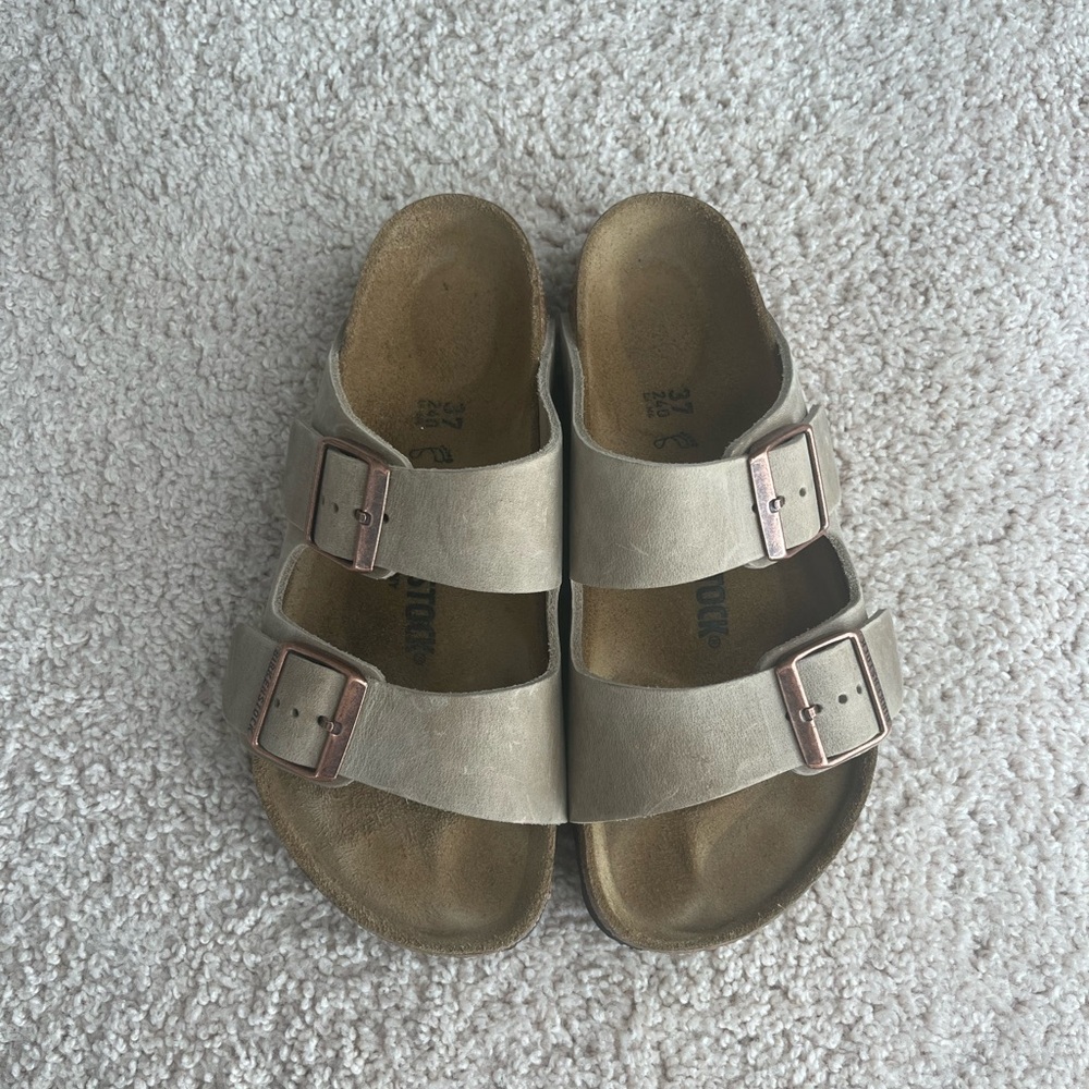 Birkenstock Khaki Arizona Sandals 37